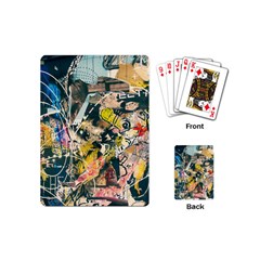 Art Graffiti Abstract Vintage Lines Playing Cards Single Design (mini) by Amaryn4rt