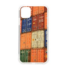 Blue White Orange And Brown Container Van Iphone 11 Tpu Uv Print Case