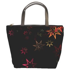 Christmas Background Motif Star Bucket Bag by Amaryn4rt