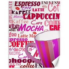 Coffee Cup Lettering Coffee Cup Canvas 12  X 16  by Amaryn4rt