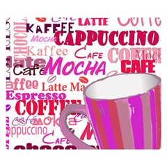 Coffee Cup Lettering Coffee Cup Two Sides Premium Plush Fleece Blanket (small) by Amaryn4rt