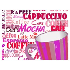 Coffee Cup Lettering Coffee Cup Premium Plush Fleece Blanket (extra Small) by Amaryn4rt