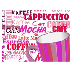 Coffee Cup Lettering Coffee Cup Two Sides Premium Plush Fleece Blanket (extra Small) by Amaryn4rt