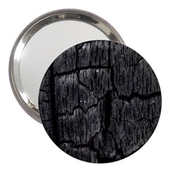 Coal Charred Tree Pore Black 3  Handbag Mirrors by Amaryn4rt