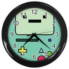 Adventure Time Beemo Bmo Illustration Cartoons Wall Clock (black) by Sarkoni