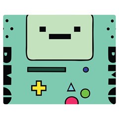 Adventure Time Beemo Bmo Illustration Cartoons Two Sides Premium Plush Fleece Blanket (medium)