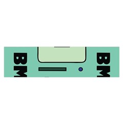 Adventure Time Beemo Bmo Illustration Cartoons Oblong Satin Scarf (16  X 60 )