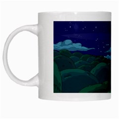 Adventure Time Cartoon Night Green Color Sky Nature White Mug