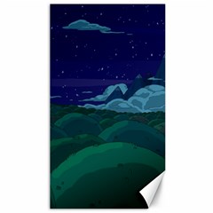 Adventure Time Cartoon Night Green Color Sky Nature Canvas 40  x 72 
