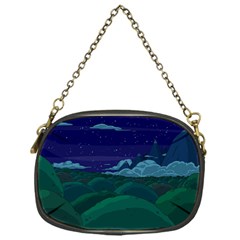 Adventure Time Cartoon Night Green Color Sky Nature Chain Purse (one Side)