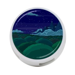 Adventure Time Cartoon Night Green Color Sky Nature 4-Port USB Hub (One Side)