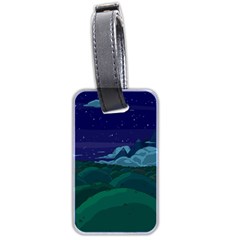 Adventure Time Cartoon Night Green Color Sky Nature Luggage Tag (two sides)