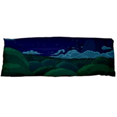 Adventure Time Cartoon Night Green Color Sky Nature Body Pillow Case (Dakimakura)