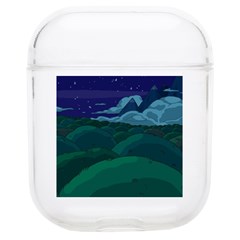 Adventure Time Cartoon Night Green Color Sky Nature Soft Tpu Airpods 1/2 Case