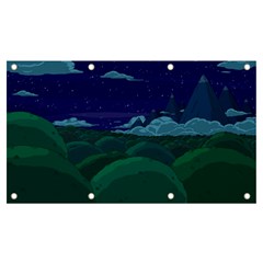 Adventure Time Cartoon Night Green Color Sky Nature Banner and Sign 7  x 4 