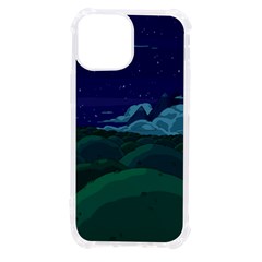 Adventure Time Cartoon Night Green Color Sky Nature iPhone 13 mini TPU UV Print Case