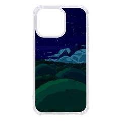 Adventure Time Cartoon Night Green Color Sky Nature iPhone 13 Pro TPU UV Print Case