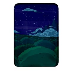 Adventure Time Cartoon Night Green Color Sky Nature Rectangular Glass Fridge Magnet (4 pack)