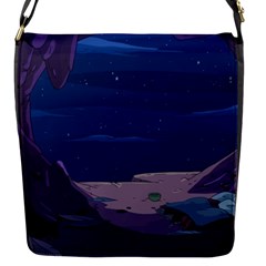 Cartoon Character Wallpapper Adventure Time Beauty In Nature Flap Closure Messenger Bag (s)