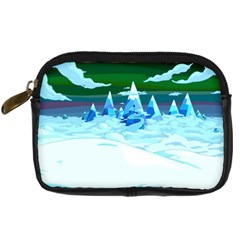 Frost Mountains Illustration Adventure Time Fantasy Art Landscape Digital Camera Leather Case