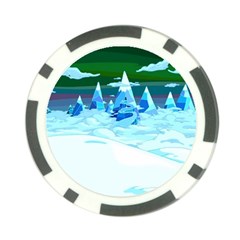 Frost Mountains Illustration Adventure Time Fantasy Art Landscape Poker Chip Card Guard (10 Pack)