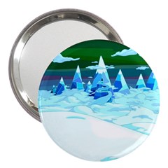 Frost Mountains Illustration Adventure Time Fantasy Art Landscape 3  Handbag Mirrors