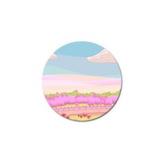 Pink And White Forest Illustration Adventure Time Cartoon Golf Ball Marker (4 Pack)