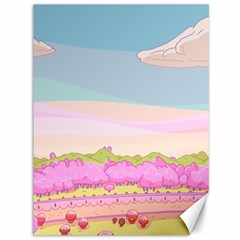 Pink And White Forest Illustration Adventure Time Cartoon Canvas 36  X 48 