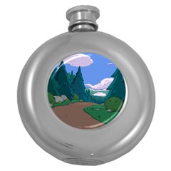 Adventure Time Cartoon Pathway Round Hip Flask (5 Oz)