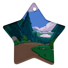 Adventure Time Cartoon Pathway Star Ornament (two Sides)