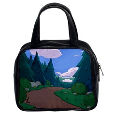 Adventure Time Cartoon Pathway Classic Handbag (two Sides)