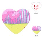 Red Mushroom Animation Adventure Time Cartoon Multi Colored Playing Cards Single Design (Heart) Front