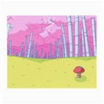 Red Mushroom Animation Adventure Time Cartoon Multi Colored Small Glasses Cloth (2 Sides) Back