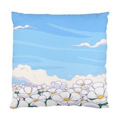 White Petaled Flowers Illustration Adventure Time Cartoon Standard Cushion Case (two Sides)