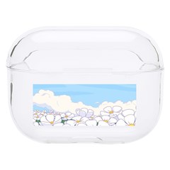 White Petaled Flowers Illustration Adventure Time Cartoon Hard Pc Airpods Pro Case by Sarkoni
