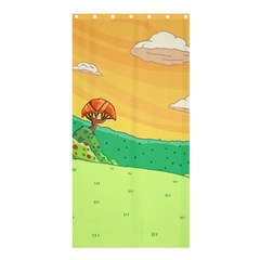 Green Field Illustration Adventure Time Multi Colored Shower Curtain 36  X 72  (stall) 