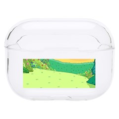 Green Field Illustration Adventure Time Multi Colored Hard Pc Airpods Pro Case by Sarkoni