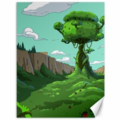 Adventure Time Cartoon Green Color Nature  Sky Canvas 36  X 48 