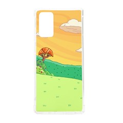 Green Field Illustration Adventure Time Multi Colored Samsung Galaxy Note 20 Tpu Uv Case by Sarkoni