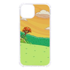 Green Field Illustration Adventure Time Multi Colored Iphone 13 Tpu Uv Print Case by Sarkoni