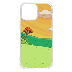 Green Field Illustration Adventure Time Multi Colored Iphone 13 Pro Max Tpu Uv Print Case by Sarkoni