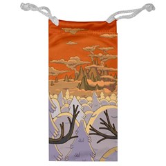 Adventure Time Cartoon Landscape Trees Jewelry Bag