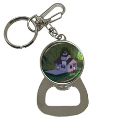 Purple House Cartoon Character Adventure Time Architecture Bottle Opener Key Chain