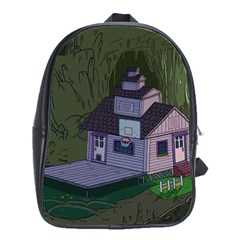 Purple House Cartoon Character Adventure Time Architecture School Bag (large)