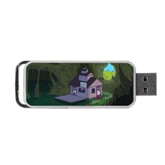 Purple House Cartoon Character Adventure Time Architecture Portable Usb Flash (one Side) by Sarkoni