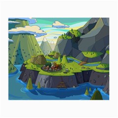 Cartoon Network Mountains Landscapes Seas Illustrations Adventure Time Rivers Small Glasses Cloth