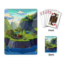 Cartoon Network Mountains Landscapes Seas Illustrations Adventure Time Rivers Playing Cards Single Design (rectangle)