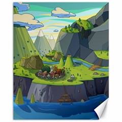 Cartoon Network Mountains Landscapes Seas Illustrations Adventure Time Rivers Canvas 11  X 14 