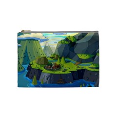 Cartoon Network Mountains Landscapes Seas Illustrations Adventure Time Rivers Cosmetic Bag (medium) by Sarkoni