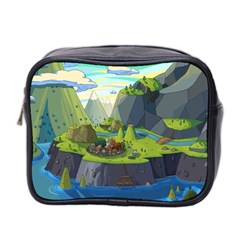 Cartoon Network Mountains Landscapes Seas Illustrations Adventure Time Rivers Mini Toiletries Bag (two Sides)